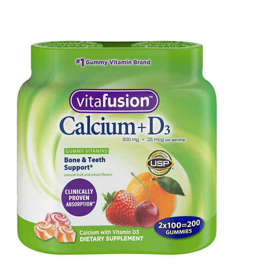 VitaFusion Calcium with Vitamin D3 - 2 100 Count Bottles - 200 Gummies Total