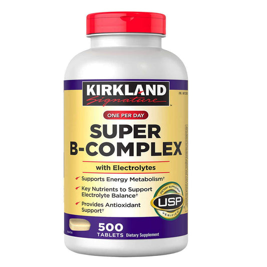 Kirkland Signature Super B-Complex with Electrolytes, 500 Tablets (5 Pack)