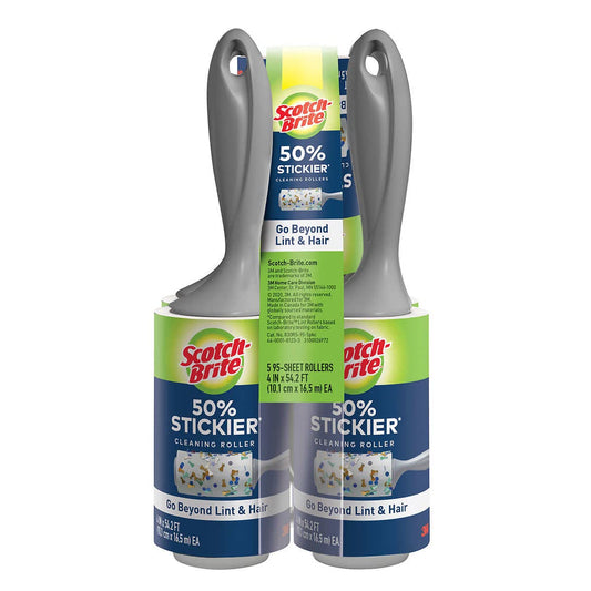 Scotch Brite 3M Lint Roller 50 % Sticker, 95 Sheets (Pack of 5), 475 Count