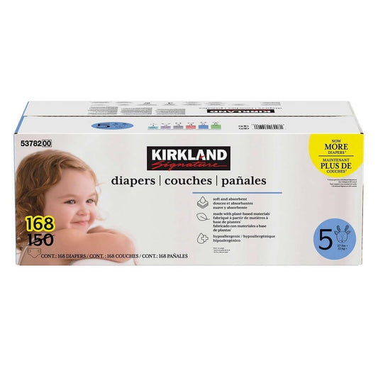 Kirkland Signature Diapers, Size 5 (168 Count)