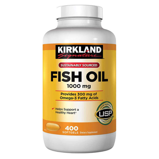 KIRKLAND Signature Fish Oil 1000 mg., 400 Softgels (3 Pack)