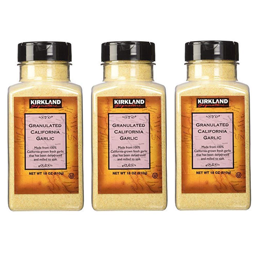 3 Packs :Kirkland Signature Granulated California Garlic, 18 Ounce
