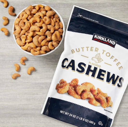 Butter toffee flavored cashews (2 bags)