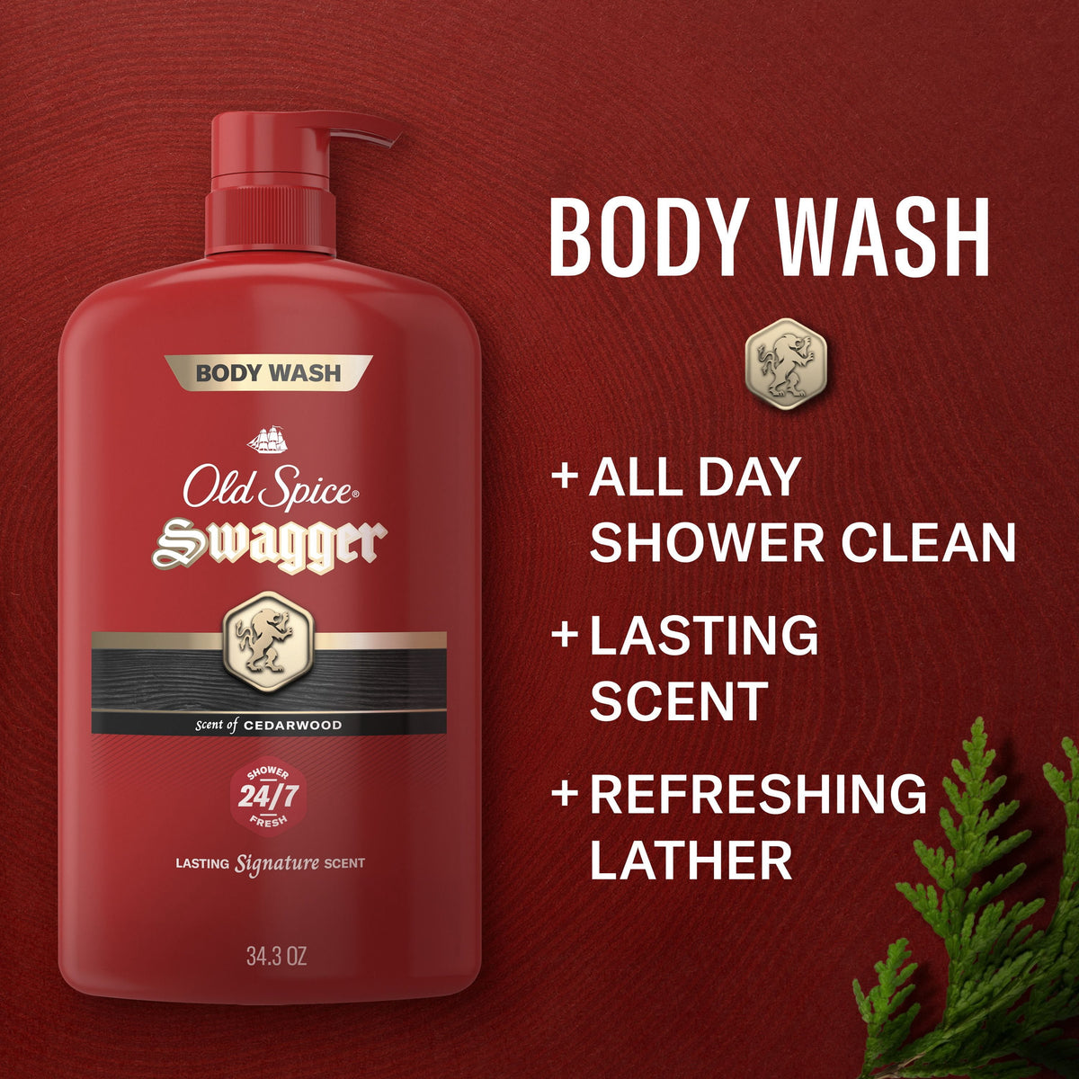 Old Spice Swagger Red Collection Men's Body Wash, 34.3 fl. oz., 2 pk.