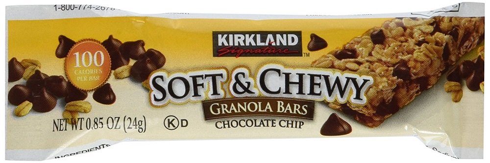 Kirkland Signature IVebsJ Soft and Chewy Granola Bars, Chocolate Chip, 51 Ounce, 60 Bars (2 Pack)