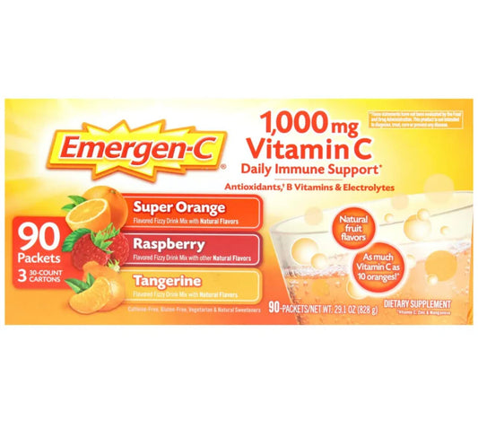 Emergen-C Tangerine Fizzy Drink Mix 90 Pack