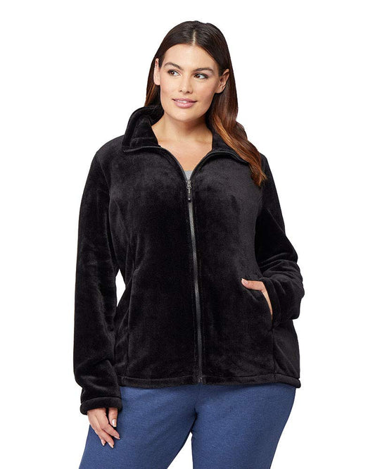 Womens Luxe Fur Jacket, Black., Size X-Large