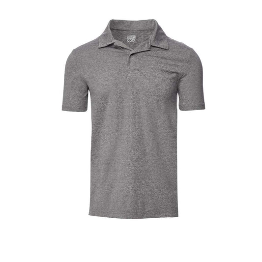 32 Degrees Mens Wicking Golf Performance Polo Shirt, Dk Ht Grey, Small