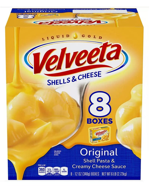 Velveeta Shells & Cheese Original Shell Pasta & Cheese Sauce- 8 Count