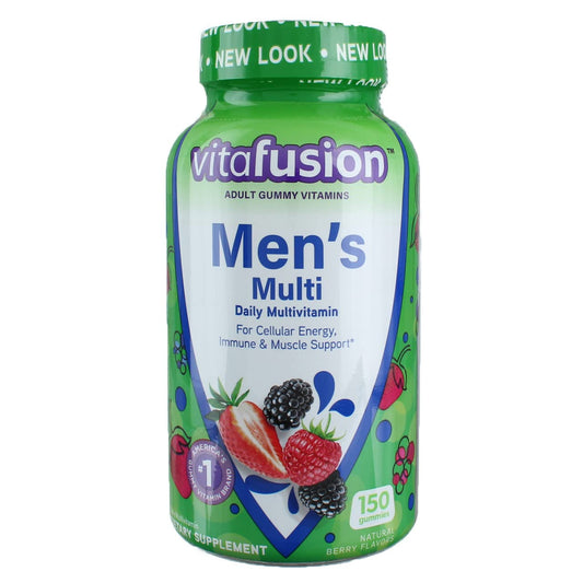 Vitafusion Men's Complete Multivitamin Gummies Natural Berry Flavors - 150 ct, Pack of 3