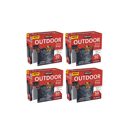 Kirkland Signature 50 Gallon Outdoor Trash Bags 70 Units (Pack of 4)