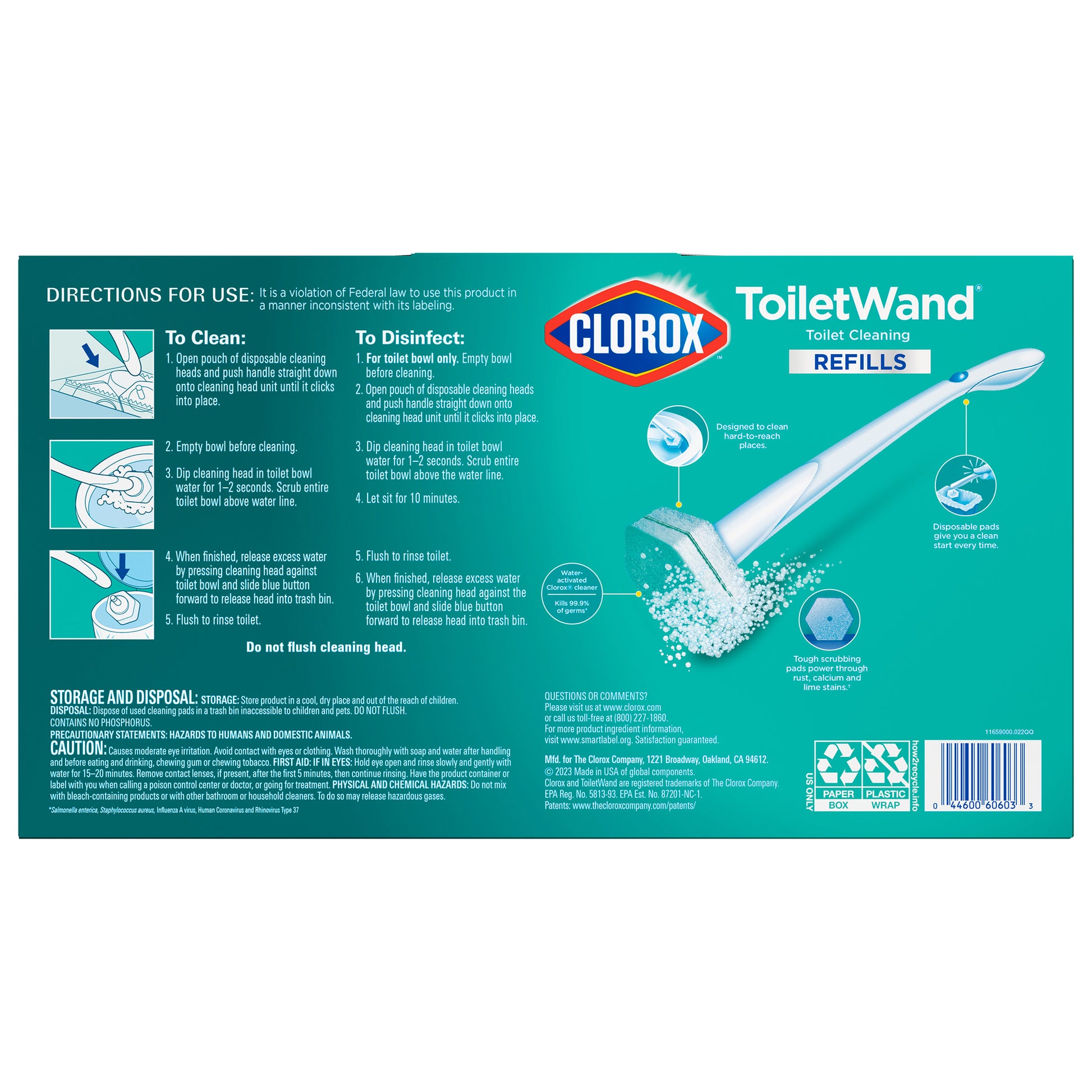CLOROX TOILET WAND 36 CT WITH 1 WAND OMMON