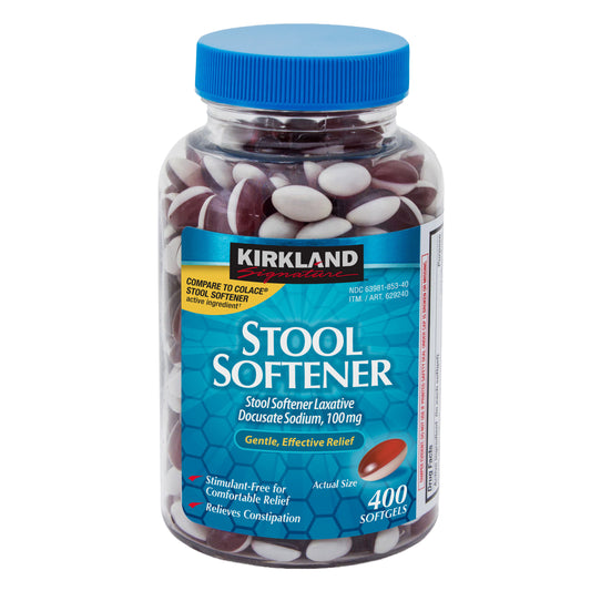 KIRKLAND SIGNATURE STOOL SOFTENER 100 MG SOFTGEL 400 COUNT