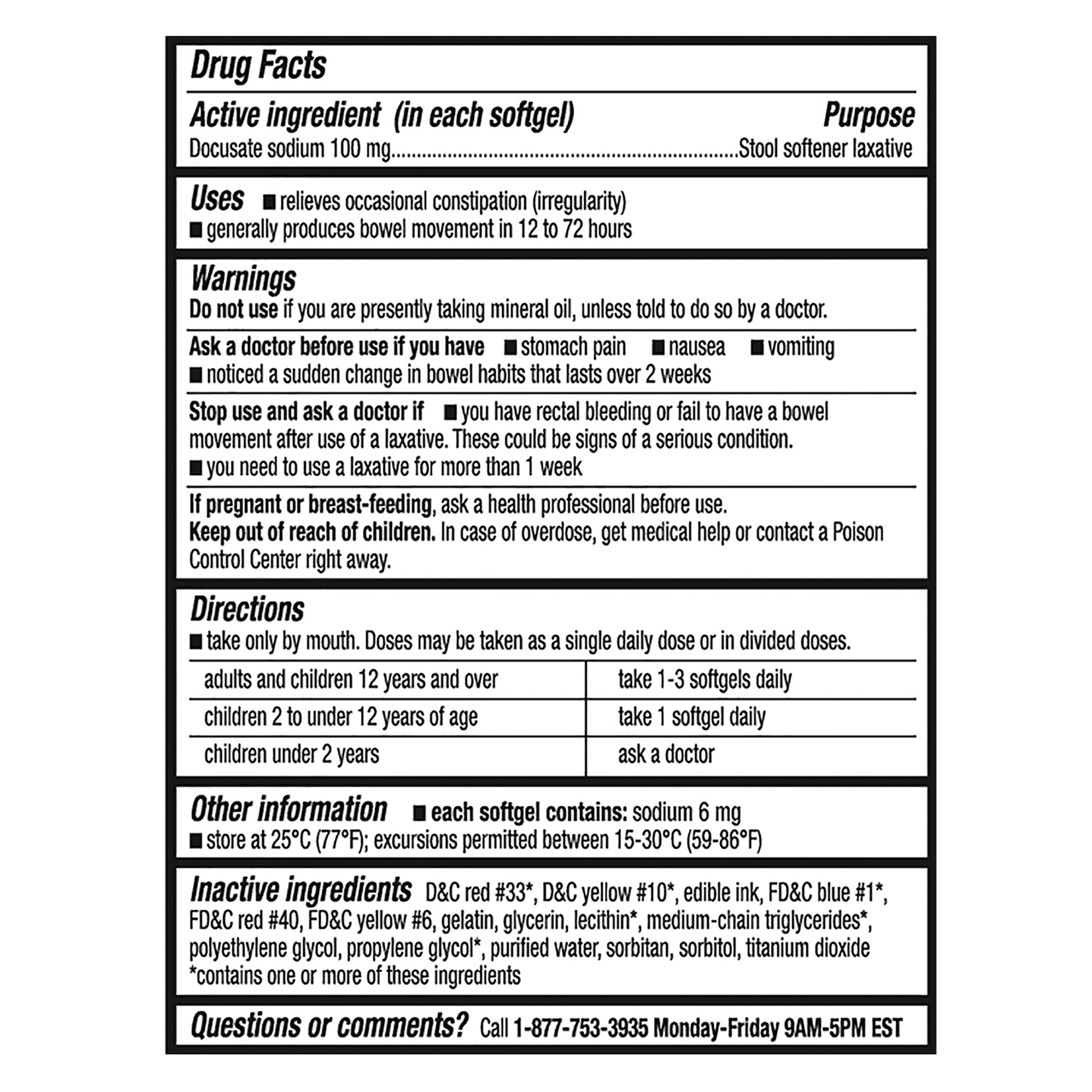 KIRKLAND SIGNATURE STOOL SOFTENER 100 MG SOFTGEL 400 COUNT