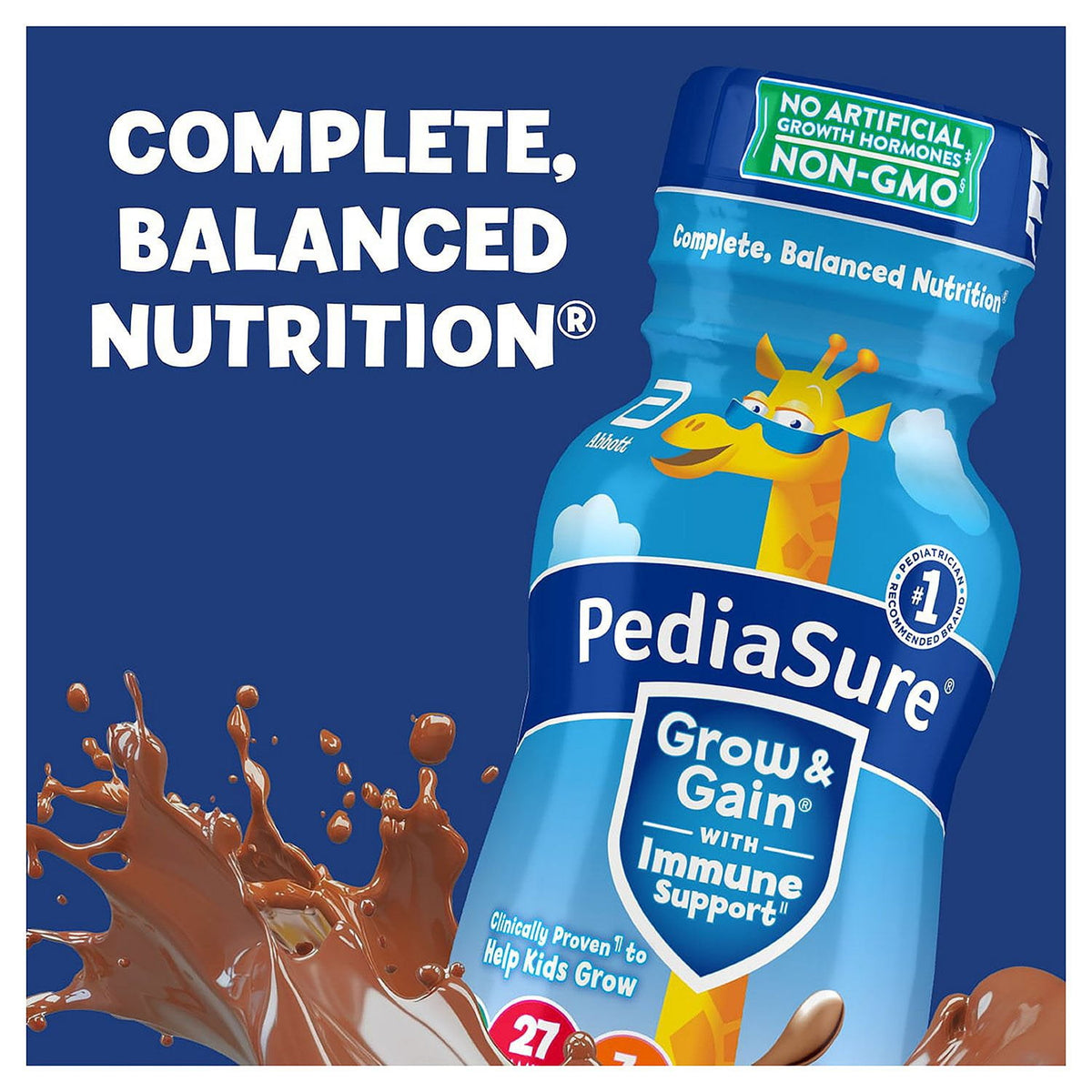 PediaSure Grow and Gain Nutrition Shake for Kids, Chocolate, 8 fl. oz., 24 pk.
