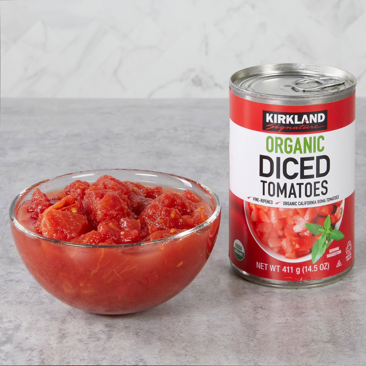 KIRKLAND SIGNATURE ORGANIC DICED TOMATOES 8/14.5 OZ