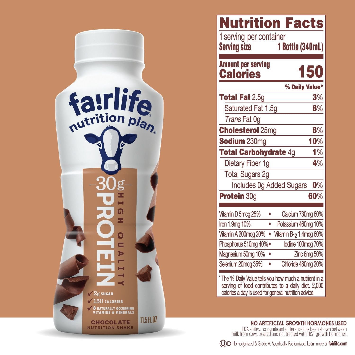 Fairlife Nutrition Plan 30g Protein Shake, Chocolate, 11.5 fl. oz., 12 pk.