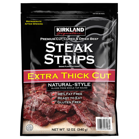 KIRKLAND SIGNATURE STEAK STRIPS 12 OZ