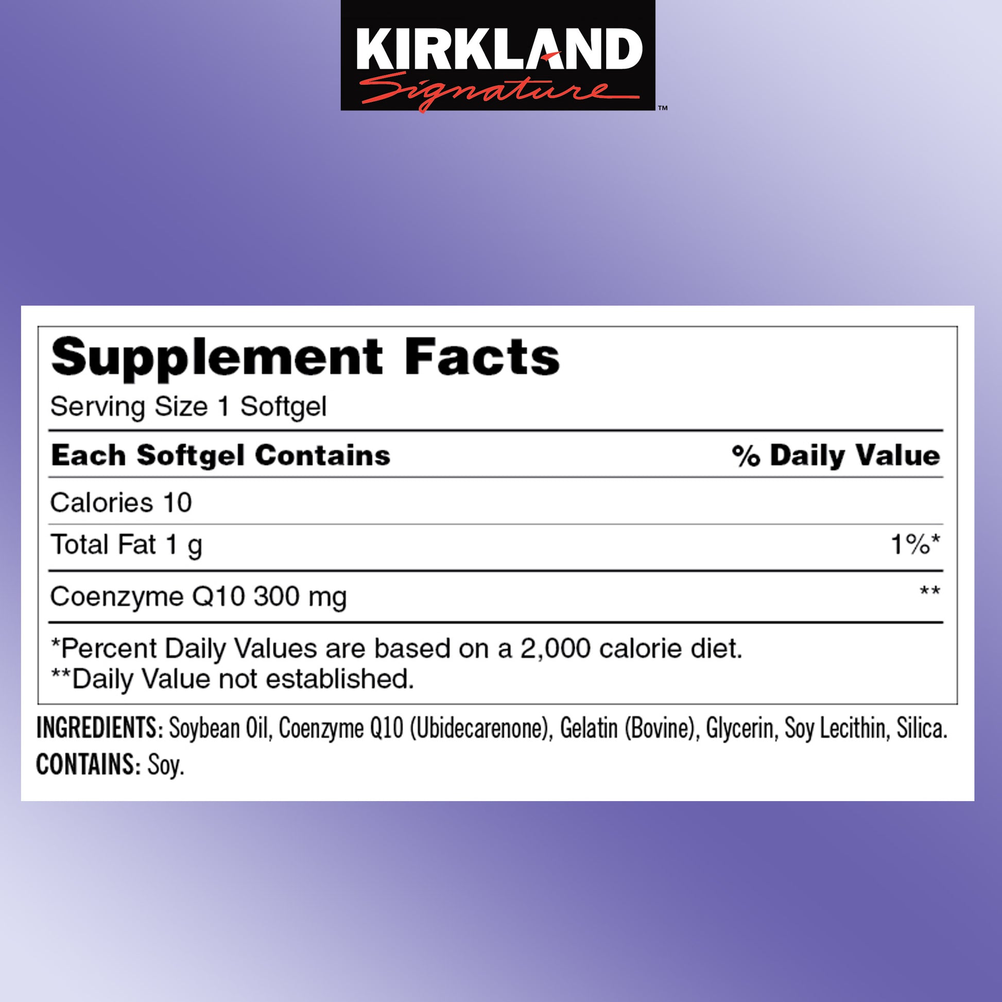 Kirkland Signature CoQ10 100 ct