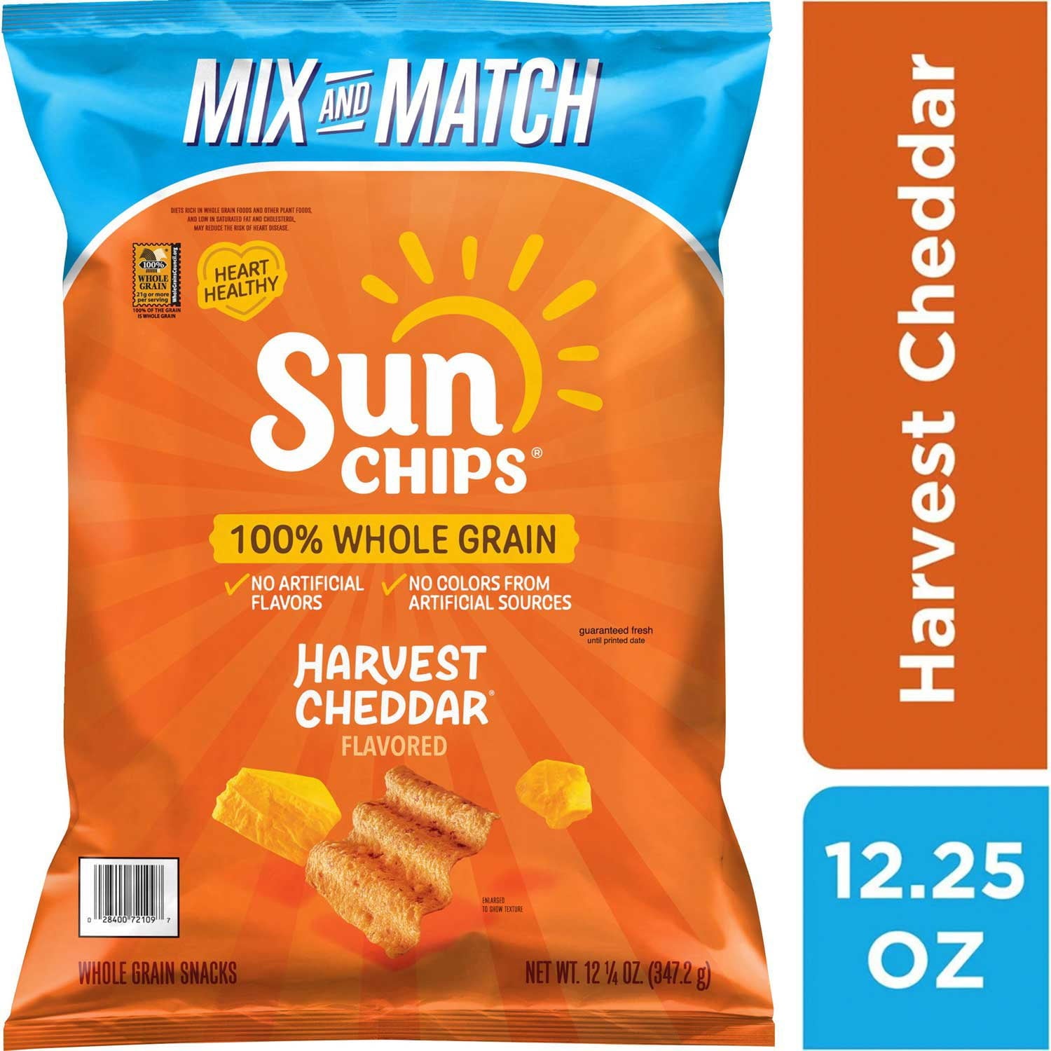 SunChips Whole Grain Harvest Cheddar Chips, 12.25 oz.