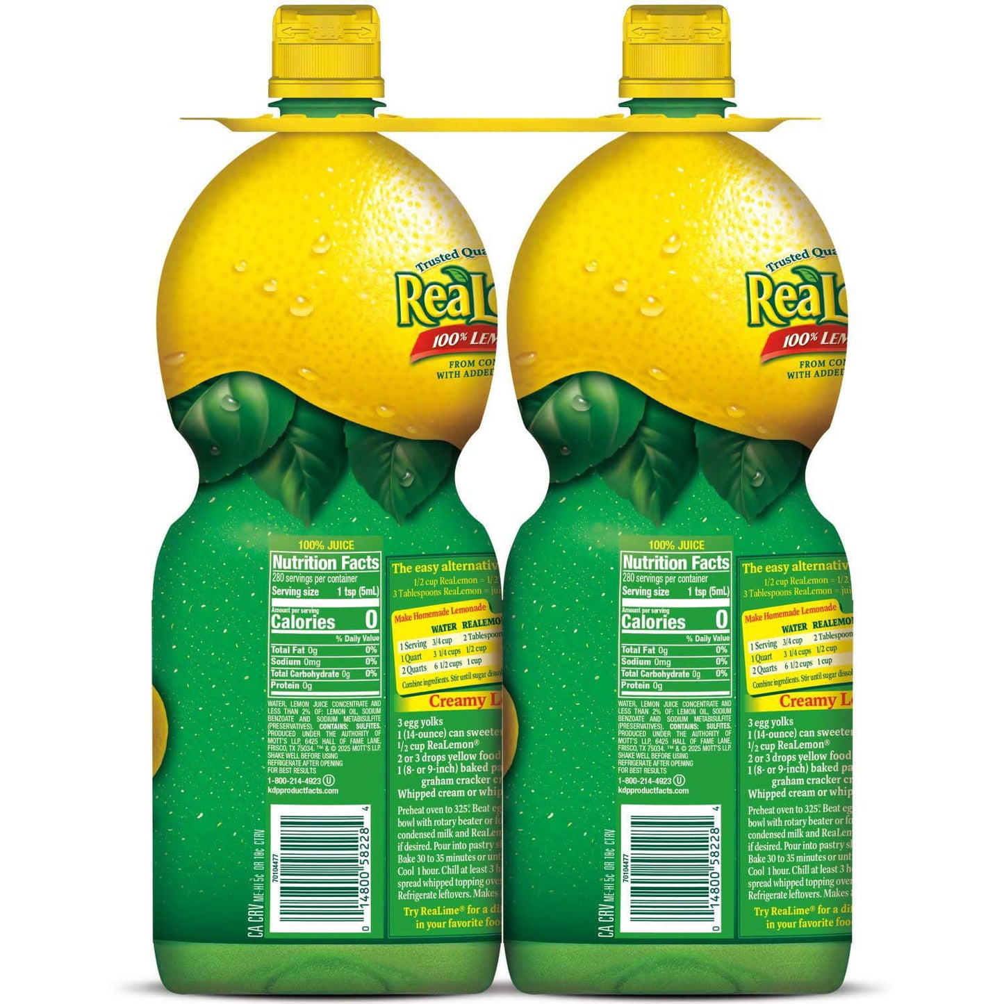 ReaLemon 100% Lemon Juice 48 fl. oz. bottles, 2 pk.