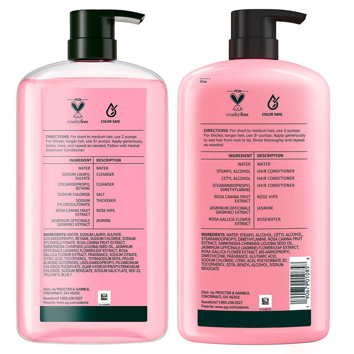 Herbal Essences Rose Hips Shampoo and Conditioner, 32.5 fl. oz., 2 pk.