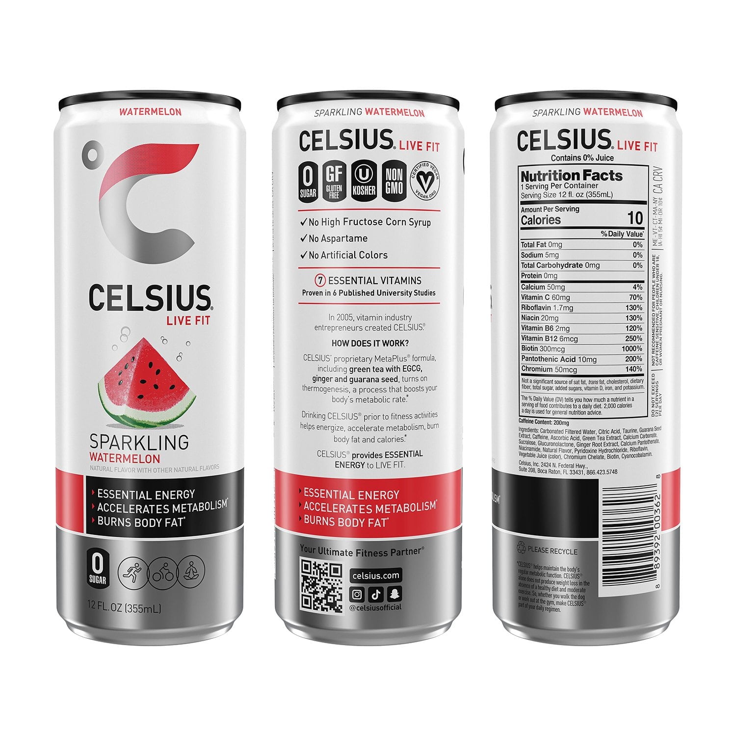 Celsius Sparkling Core Variety Pack, 12 fl. oz., 18 pk.