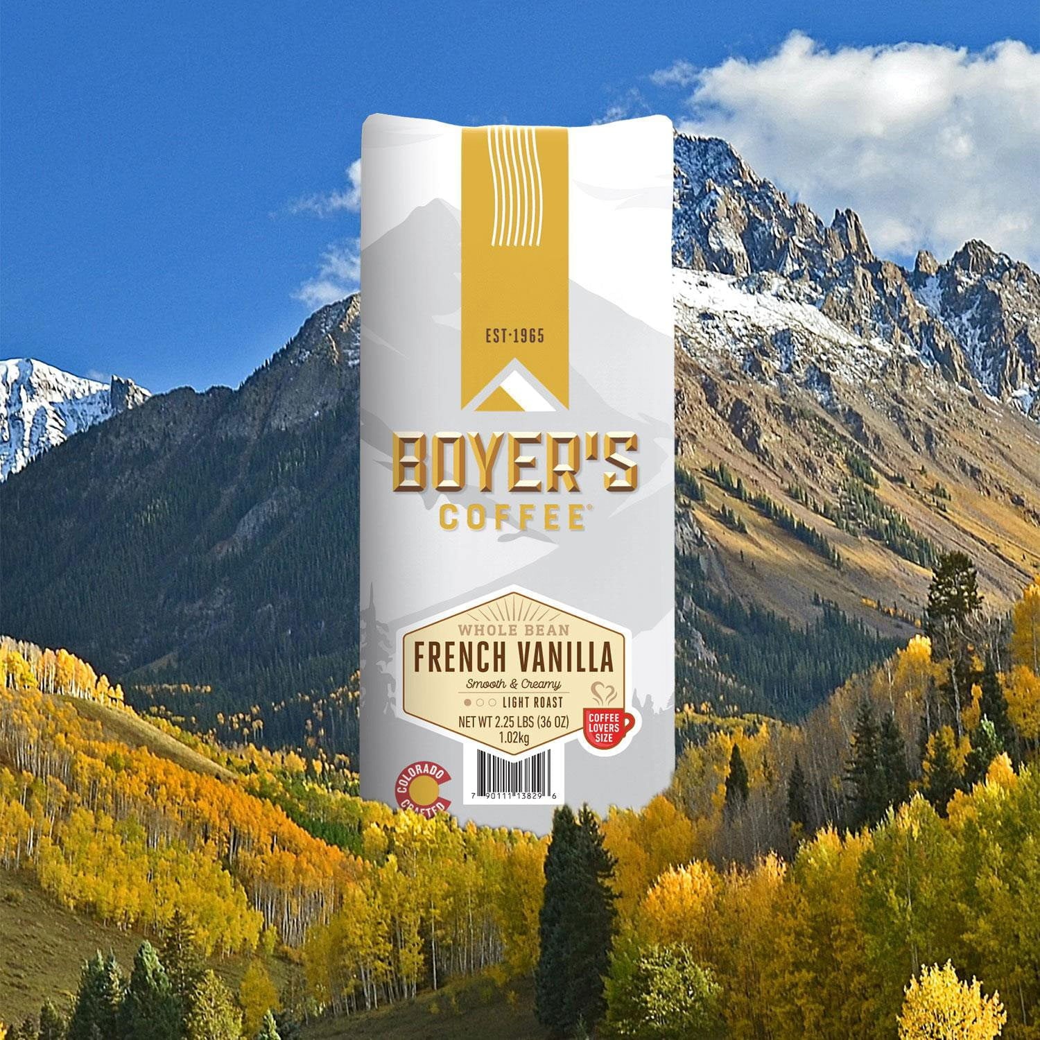 Boyer's Coffee Whole Bean French Vanilla, 36 oz.