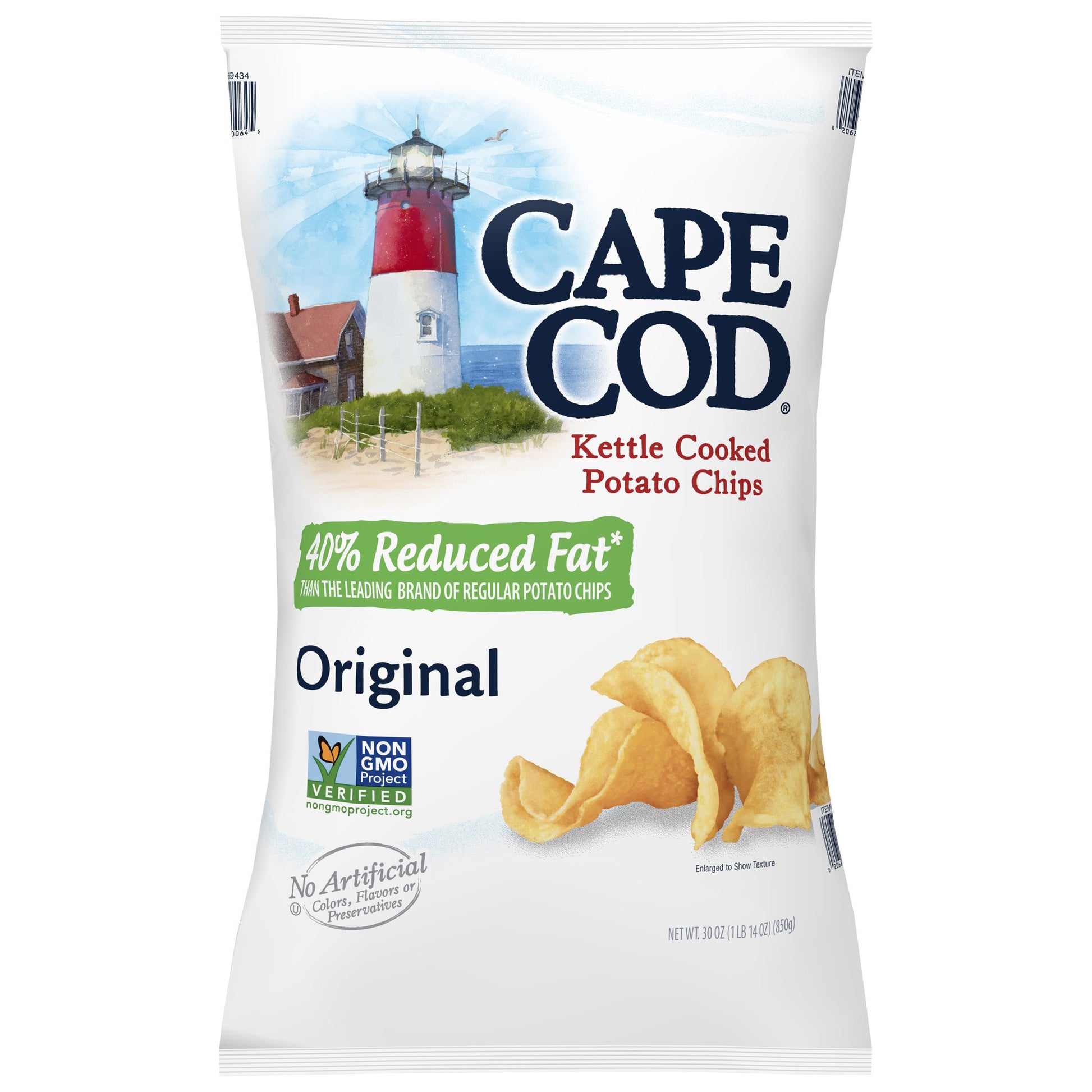 Cape Cod Less Fat Kettle Cooked Potato Chips 30 oz
