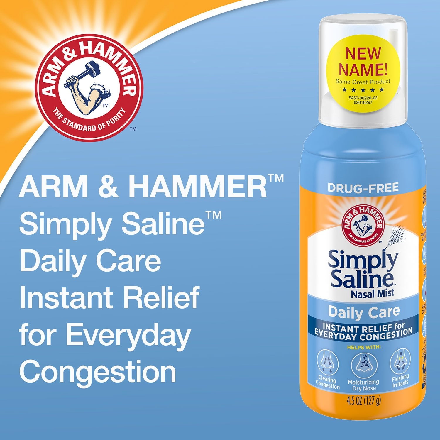 Arm & Hammer Simply Saline Nasal Relief, 4.5 oz., 3 pk.