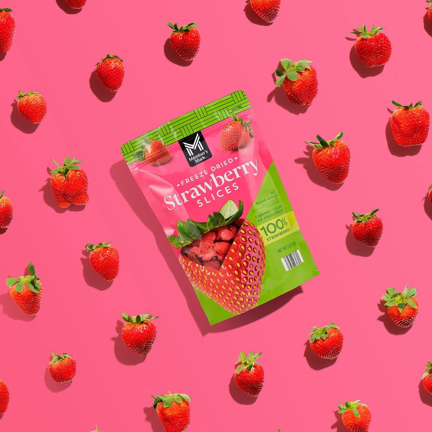Member's Mark Freeze Dried Strawberry Slices, 3 oz.