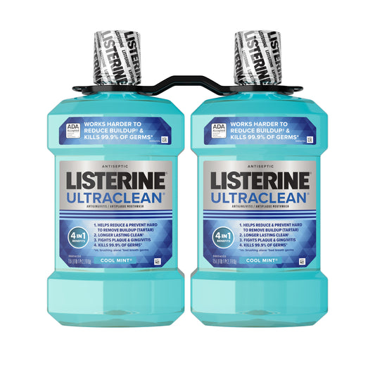 Listerine UltraClean Cool Mint Mouthwash 2/1.5 L