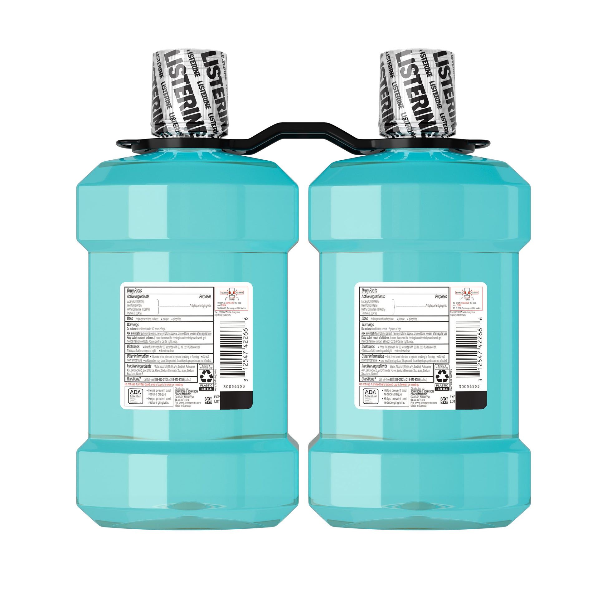 Listerine UltraClean Cool Mint Mouthwash 2/1.5 L