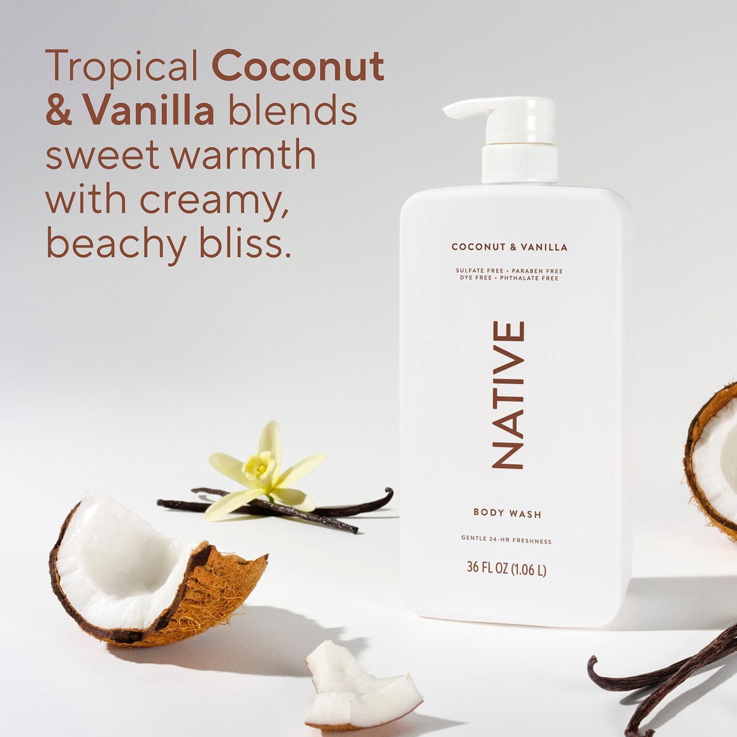Native Nourish Body Wash, Vanilla Pack, 34 fl. oz., 2 pk.