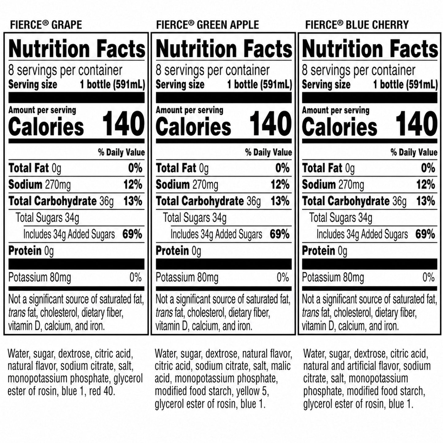 Gatorade Fierce Thirst Quencher Variety Pack, 20 fl. oz., 24 pk.