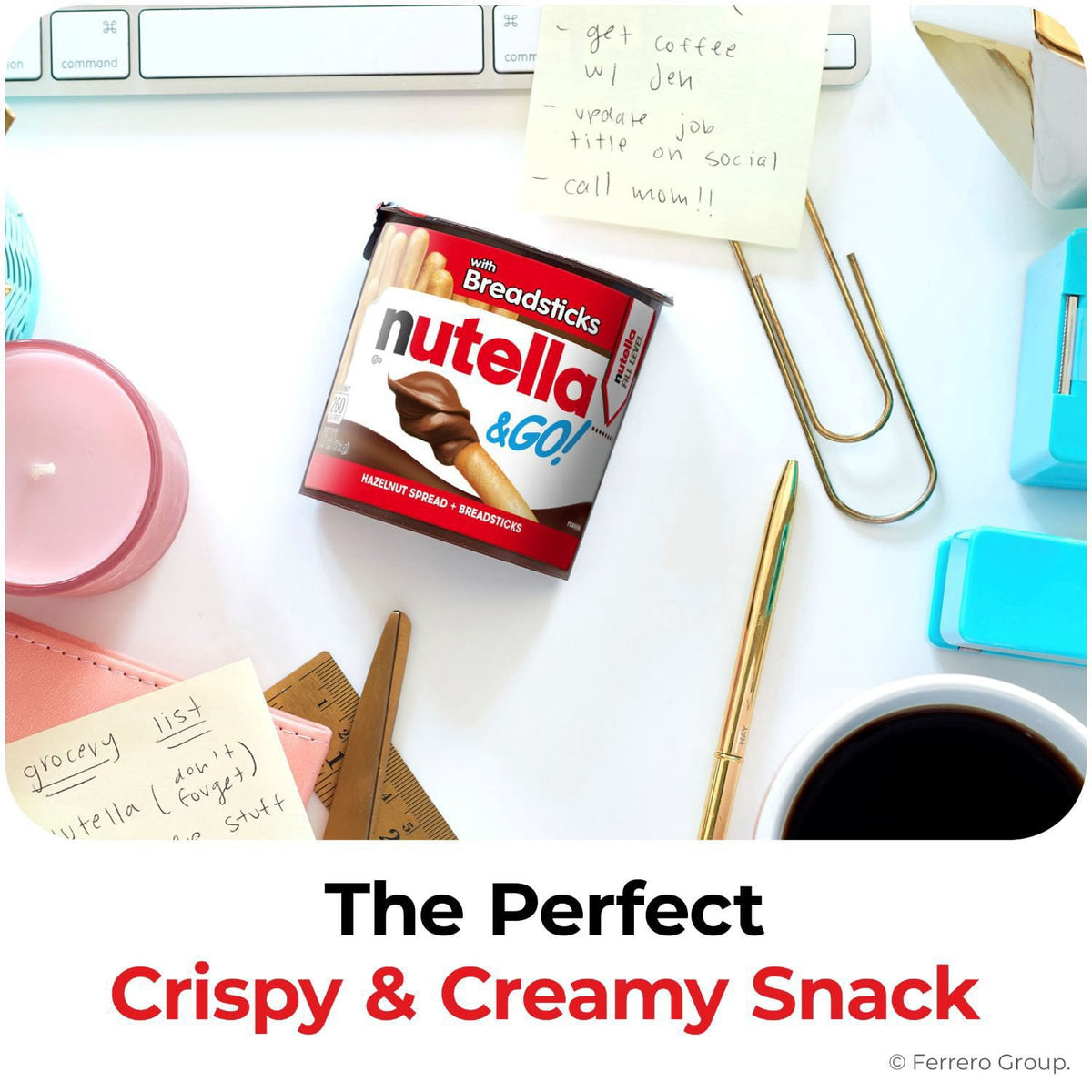Nutella & GO! Hazelnut and Cocoa Spread + Breadsticks, 1.8 oz., 16 pk.