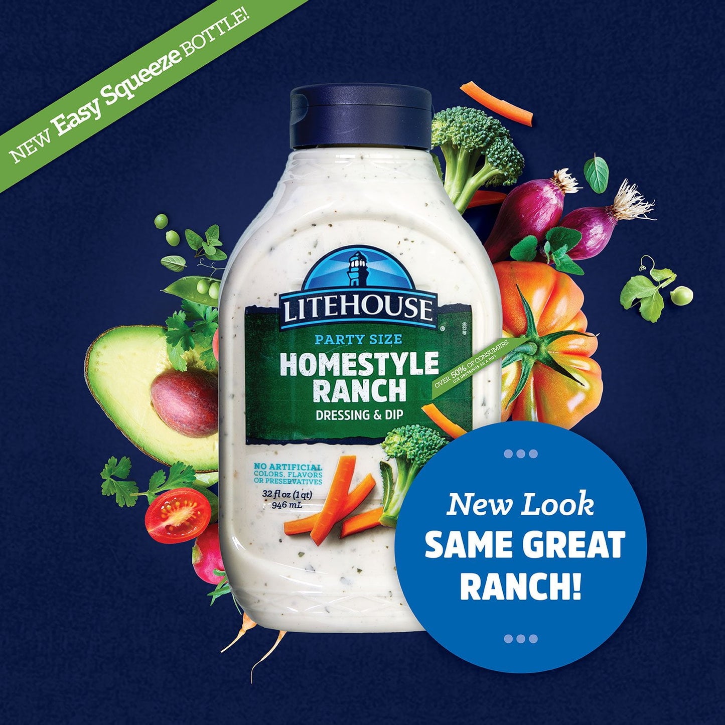 Litehouse Homestyle Ranch Dressing and Dip, 32 fl. oz.