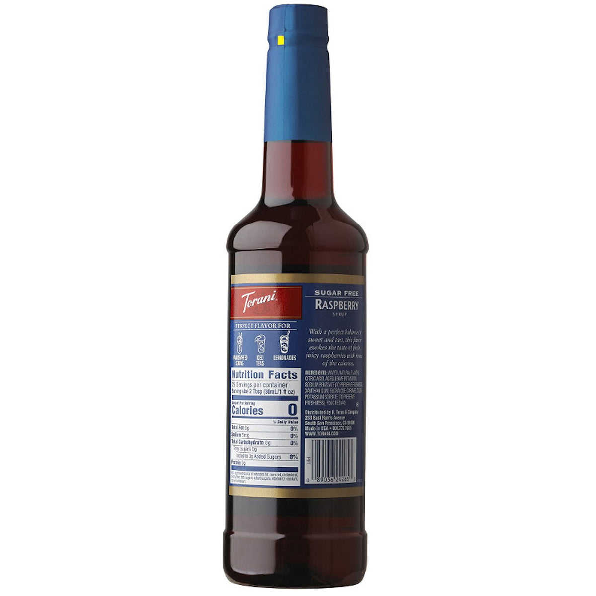 Torani Sugar-Free Raspberry Syrup, 25.4 fl. oz.
