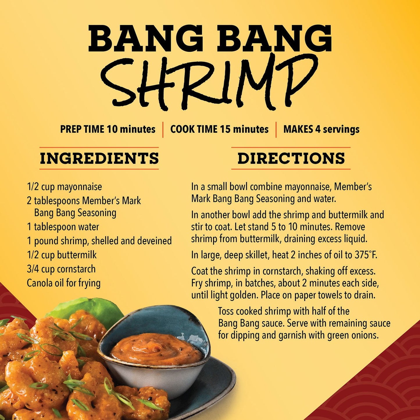 Member's Mark Bang Bang Sweet & Spicy Seasoning & Sauce Mix, 9 oz.