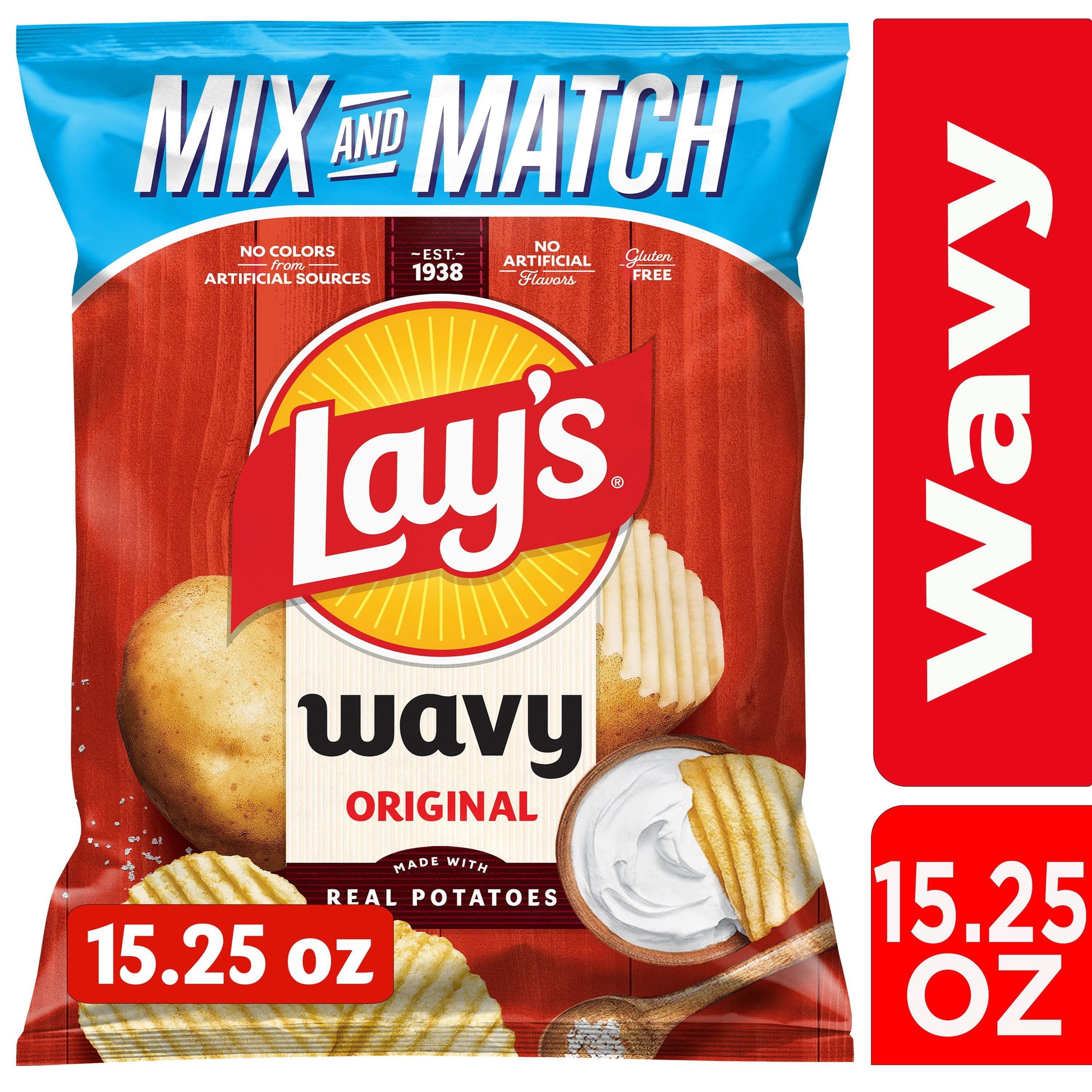Lay's Wavy Original Potato Chips, 15.625 oz.