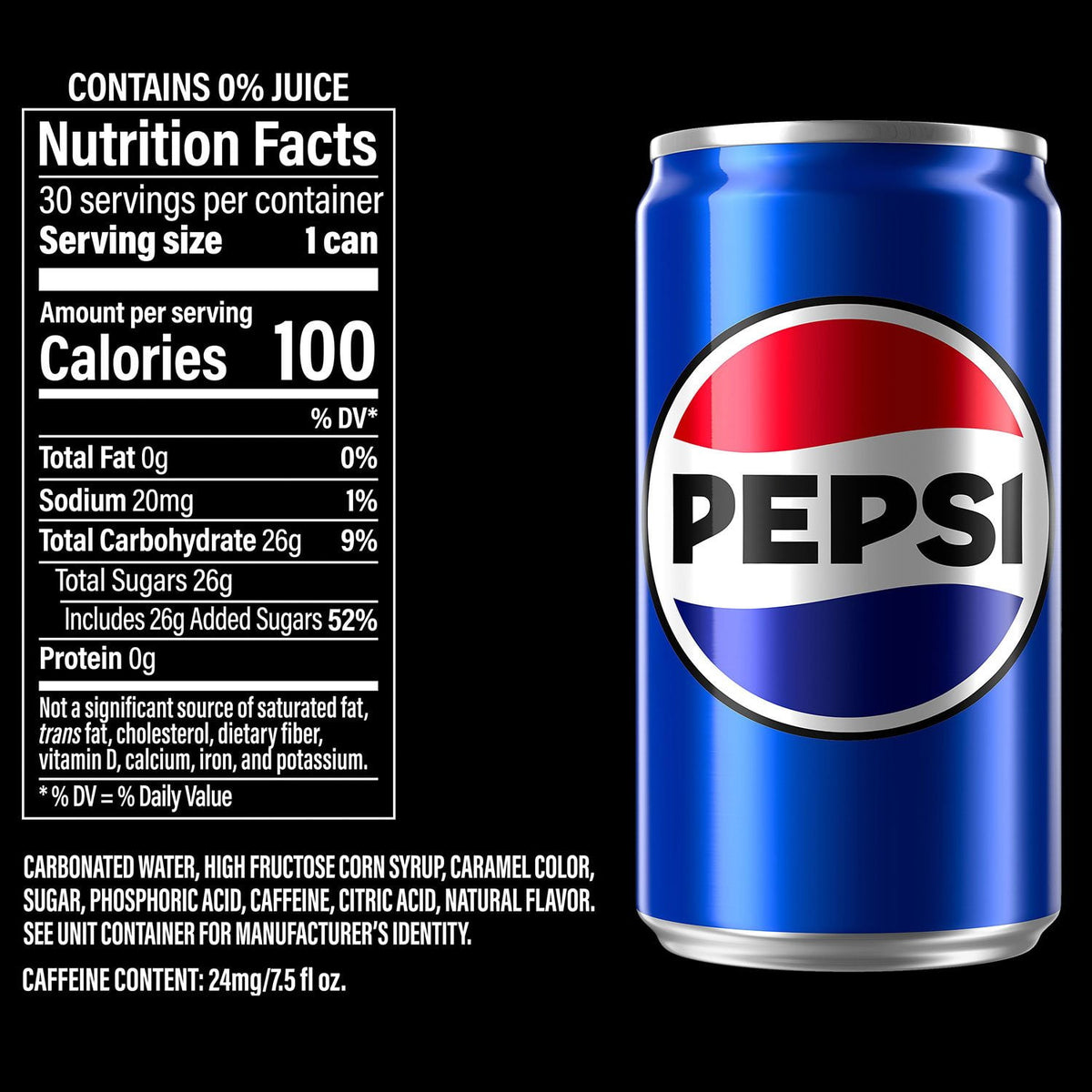 Pepsi Cola Mini Cans 7.5 fl. oz., 30 pk.