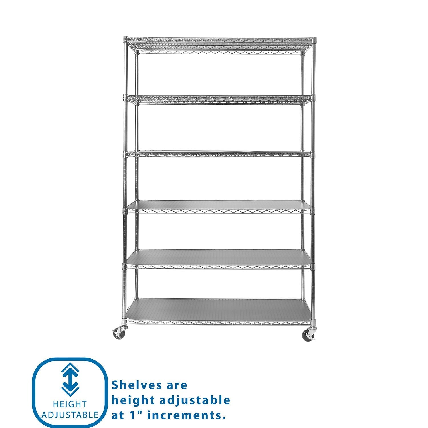 Member's Mark 6-Tier NSF Heavy Duty Wire Shelving, 47.75" W x 18" D x 75.5" H
