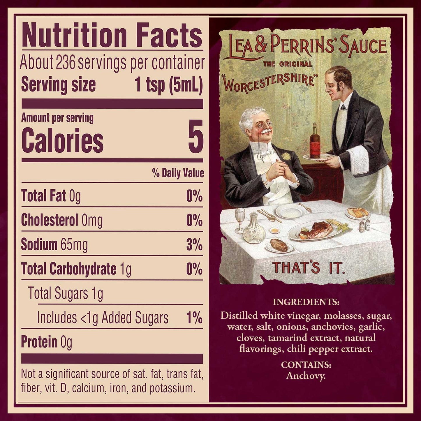 Lea & Perrins The Original Worcestershire Sauce, 20 oz., 2 pk.