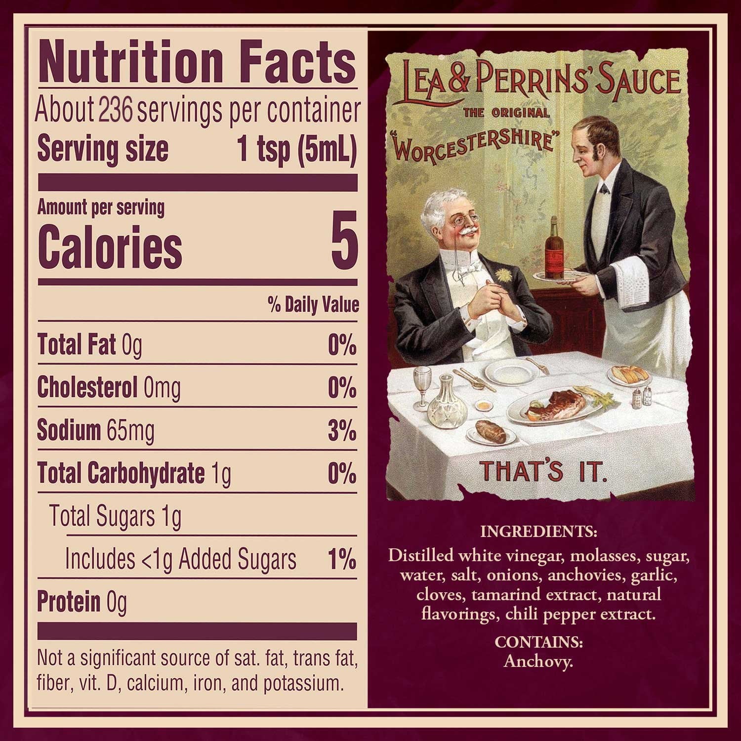 Lea & Perrins The Original Worcestershire Sauce, 20 oz., 2 pk.