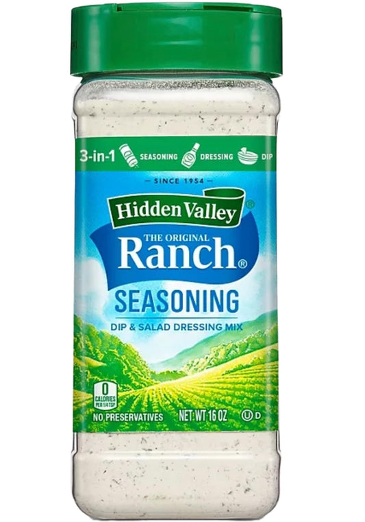 Ranch Seasoning Powder | Hidden Valley Original Ranch Salad Dressing, Seasoning Mix and Dip | Zero Saturated Fat, Trans fat and Cholesterol | with the Hint of Creamy Buttermilk & Keto Friendly | 16 Fl oz Shaker Bottles | BETRULIGHT Value Pack of 2