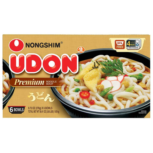 Nongshim Udon Noodle Soup Bowl, 9.73 Ounce (6 Count) (3 Pack)