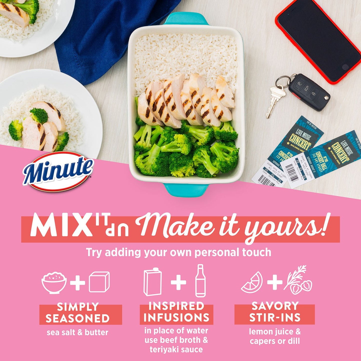 Minute Instant Light and Fluffy White Rice, 72oz.