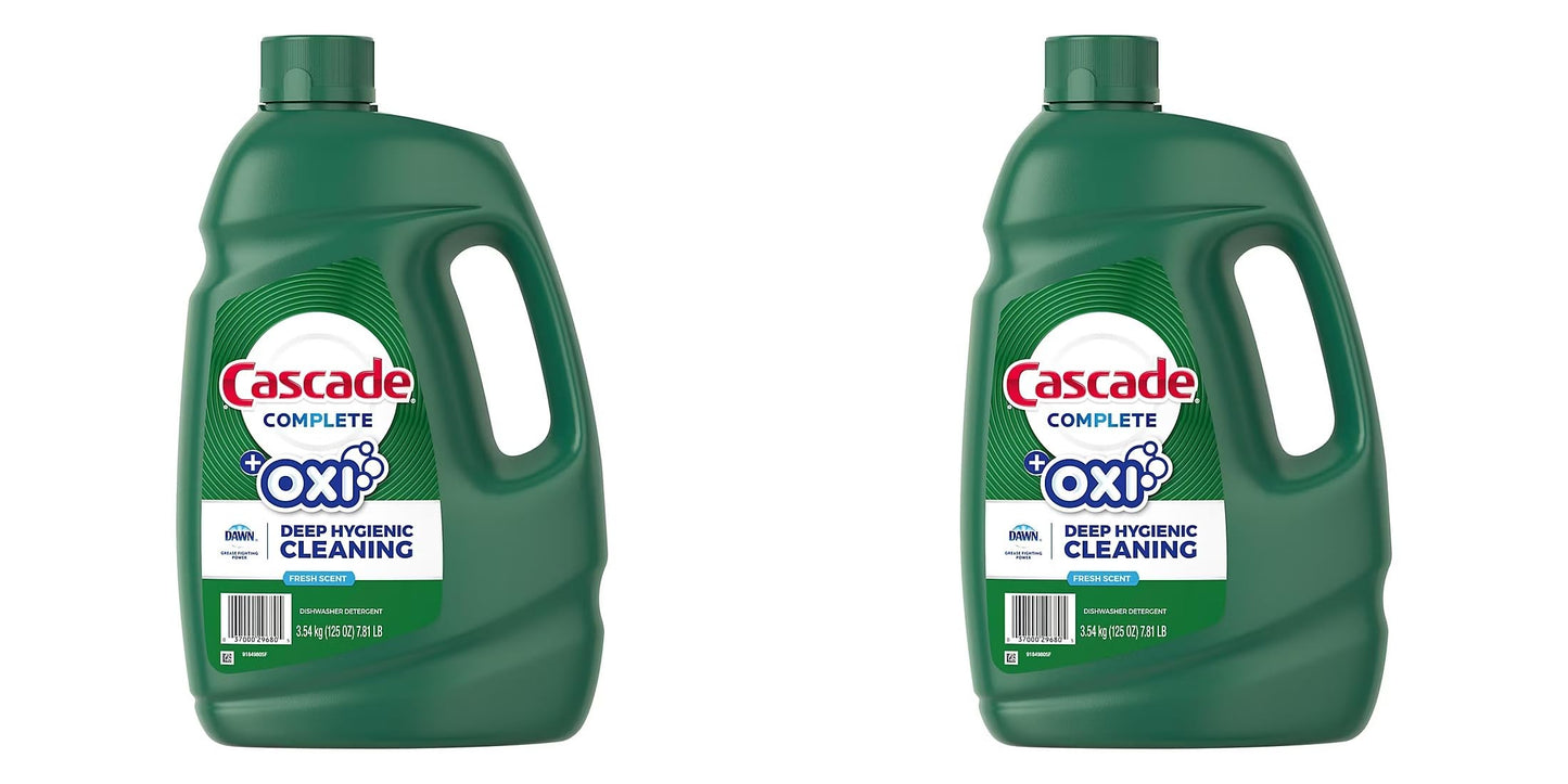 Cascade Complete Gel + Oxi Dishwasher Detergent, 125 fl. oz.