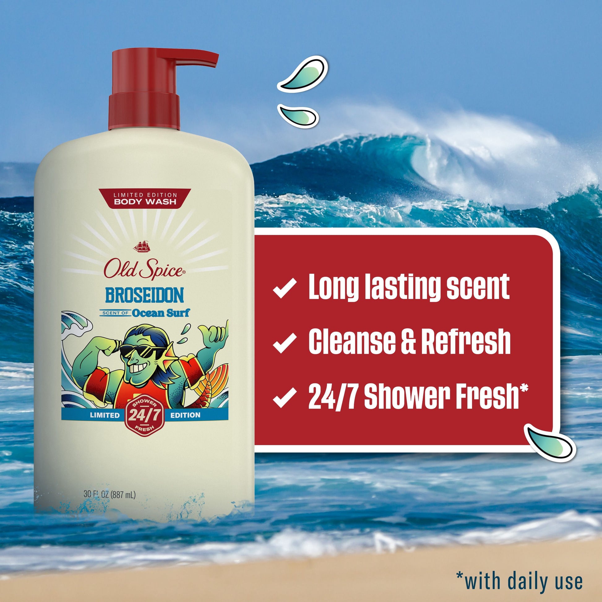 Old Spice Lawn Ranger & Broseidon Mens Body Wash, 30 fl. oz., 2 pk.