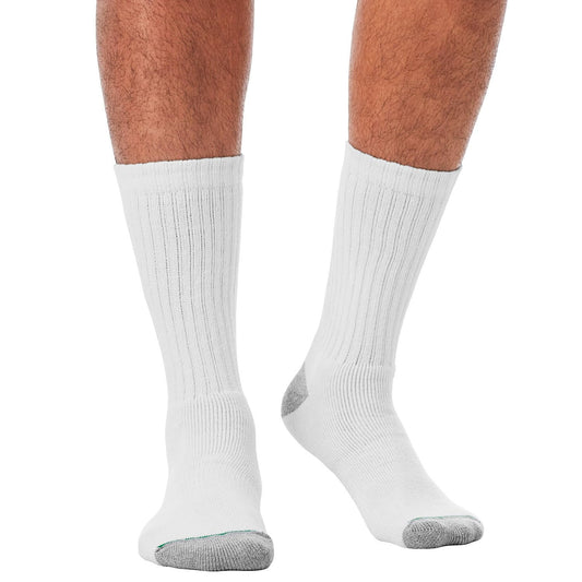 Member's Mark Men's Crew Socks, White, 10 Pairs
